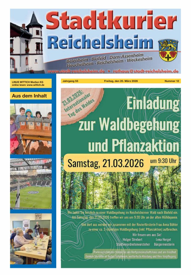 Stadtkurier Reichelsheim Titelblatt 12/2026