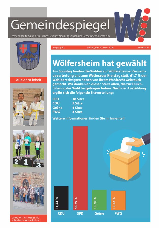 Der Gemeindespiegel Titelblatt 12/2026