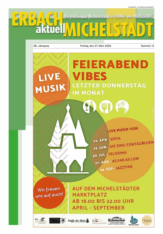 Erbach-Michelstadt aktuell Titelblatt 13/2026