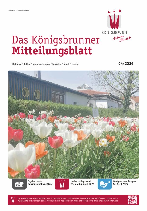Königsbrunner Mitteilungsblatt Titelblatt 04/2026