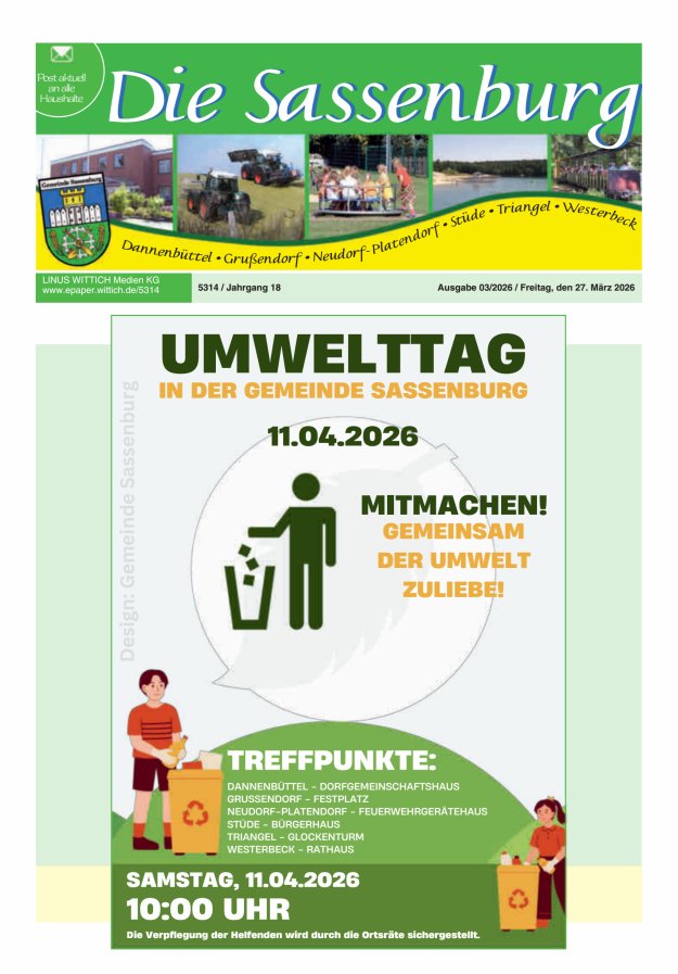 Die Sassenburg Titelblatt 03/2026
