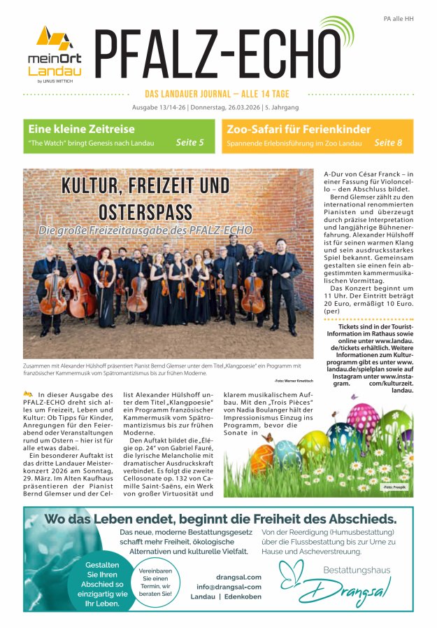 Pfalz-Echo Titelblatt 08/2026