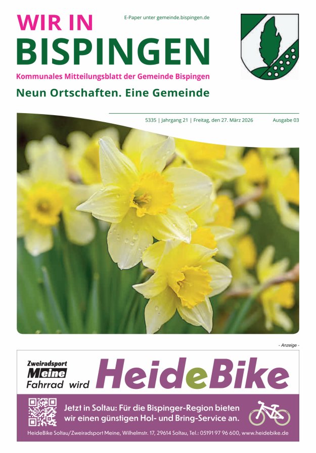 Wir in Bispingen Titelblatt 03/2026