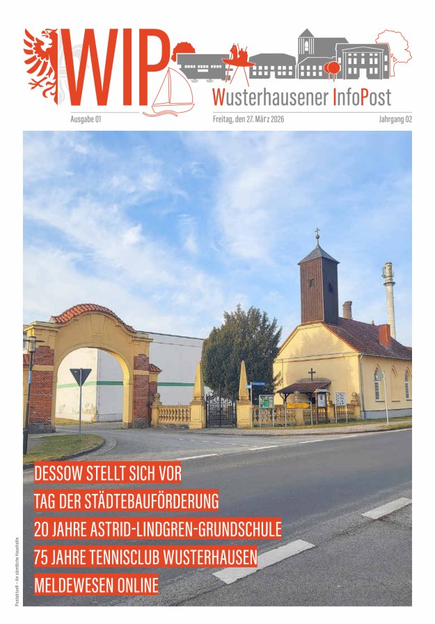 Wusterhausener InfoPost Titelblatt 01/2026