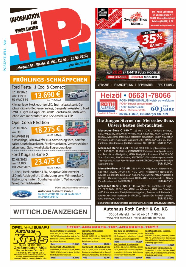 Tipp Vogelsberg Titelblatt 13/2026