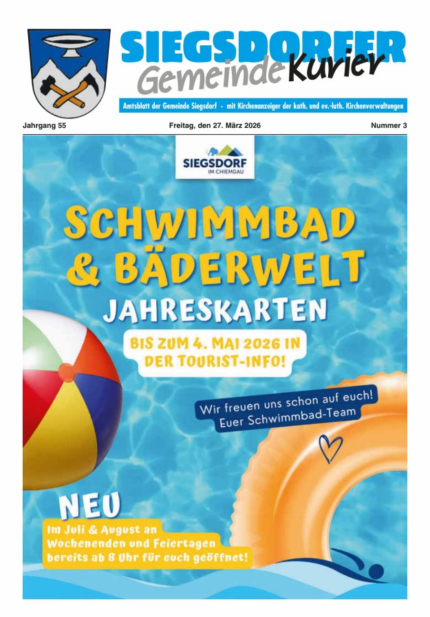 Siegsdorfer Gemeindekurier Titelblatt 03/2026