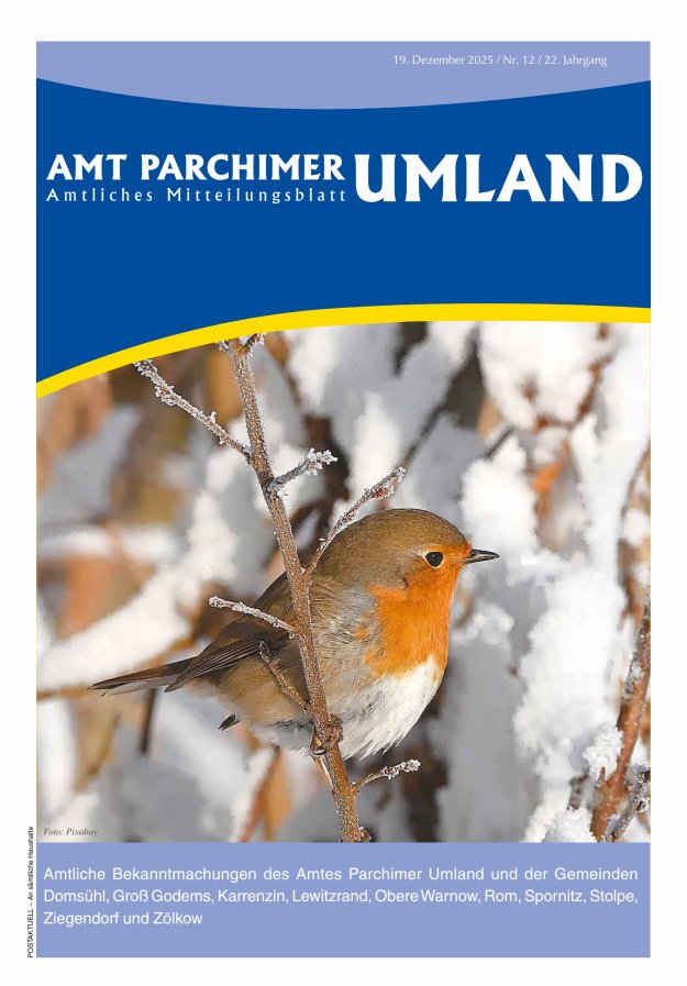 Amt Parchimer Umland Titelblatt 12/2025