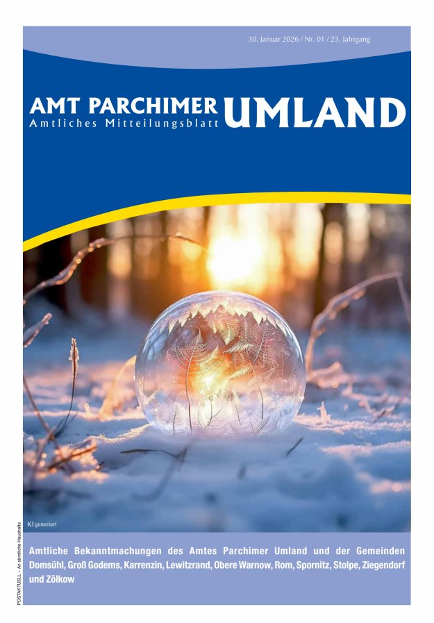 Amt Parchimer Umland Titelblatt 01/2026