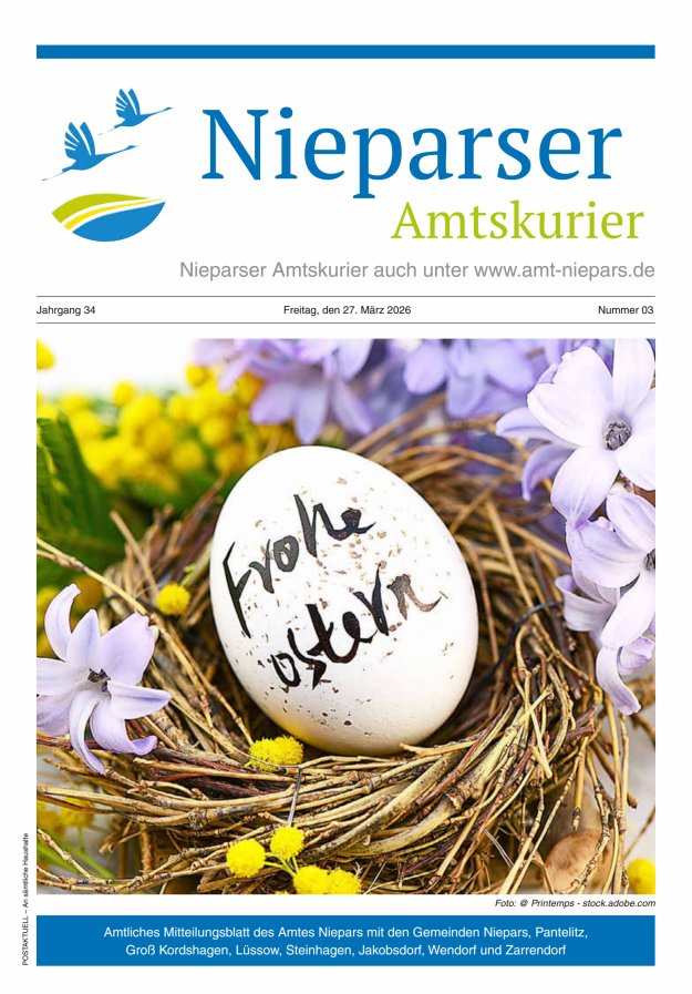 Nieparser Amtskurier Titelblatt 03/2026