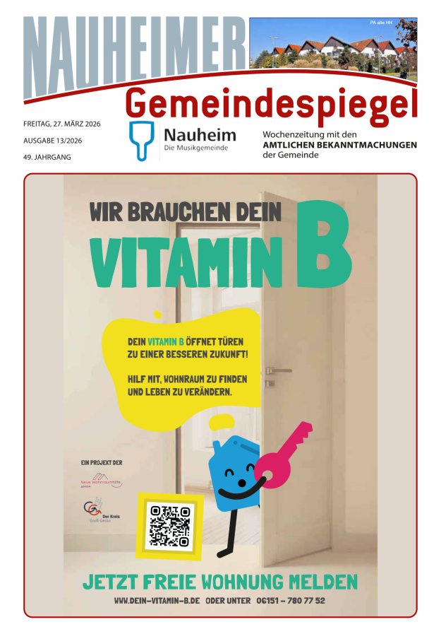 Nauheimer Gemeindespiegel Titelblatt 13/2026