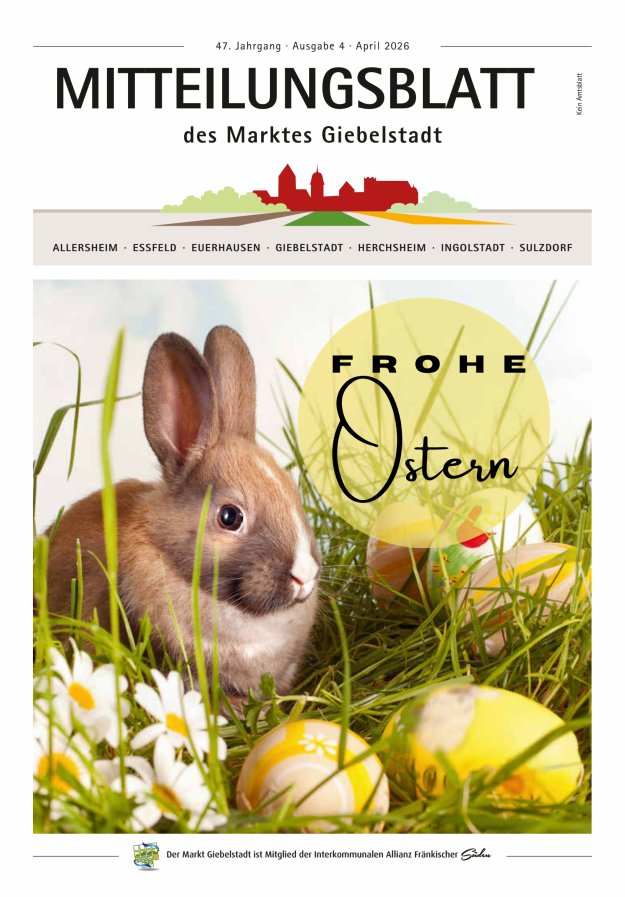 Mitteilungsblatt des Marktes Giebelstadt Titelblatt 04/2026