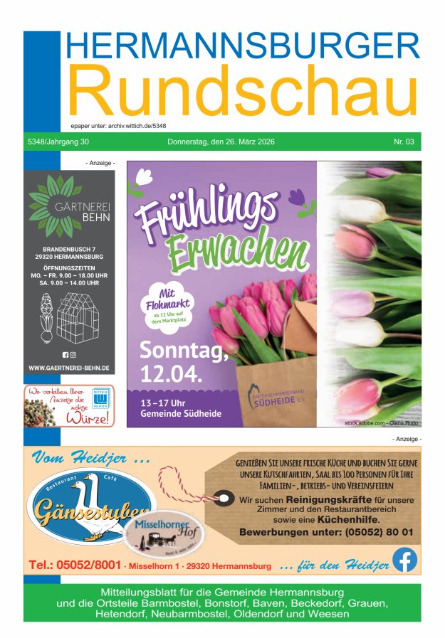 Hermannsburger Rundschau Titelblatt 03/2026