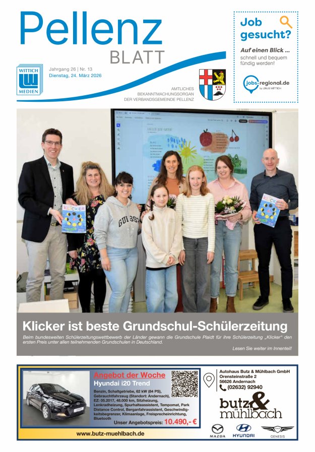 Pellenzblatt Titelblatt 13/2026