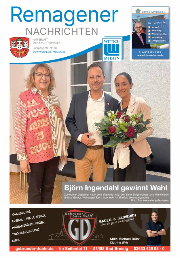 Remagener Nachrichten Titelblatt 13/2026