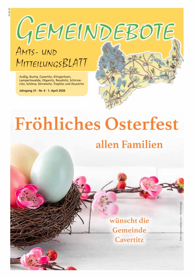 Gemeindebote - Amts- und Mitteilungsblatt Titelblatt 04/2026