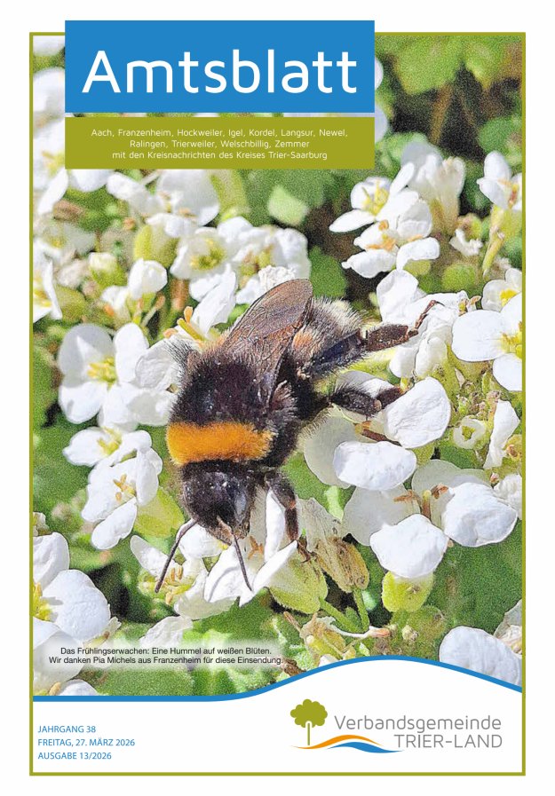 Amtsblatt VG Trier-Land Titelblatt 13/2026