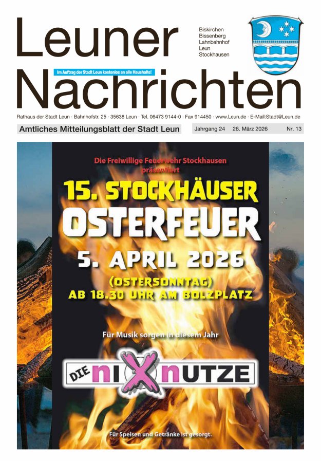 Leuner Nachrichten Titelblatt 13/2026