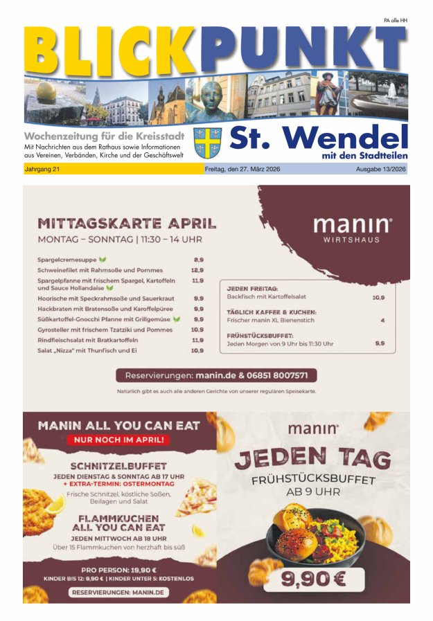 Blickpunkt St Wendel Titelblatt 13/2026
