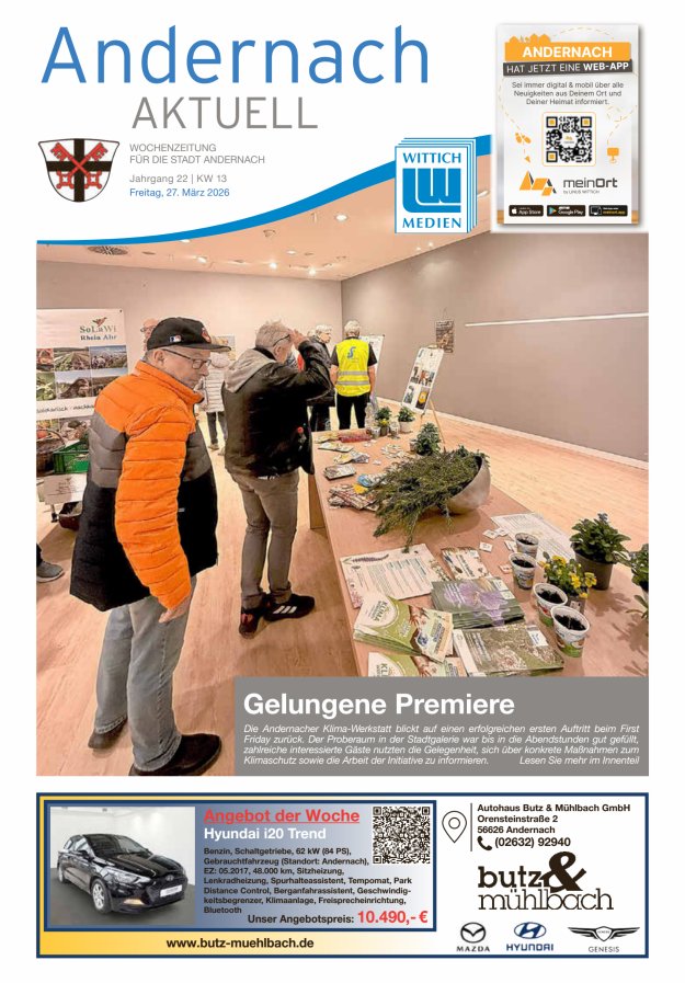 Andernach aktuell Titelblatt 13/2026