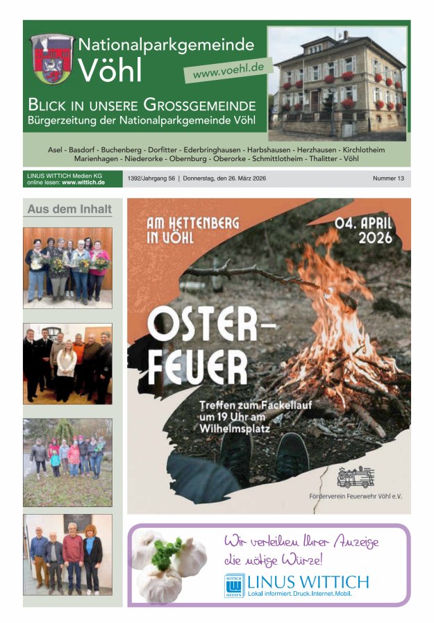 Blick in unsere Grossgemeinde Titelblatt 13/2026