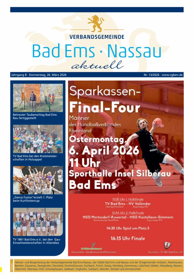 Bad Ems-Nassau aktuell Ausgabe Nassau Titelblatt 12/2026