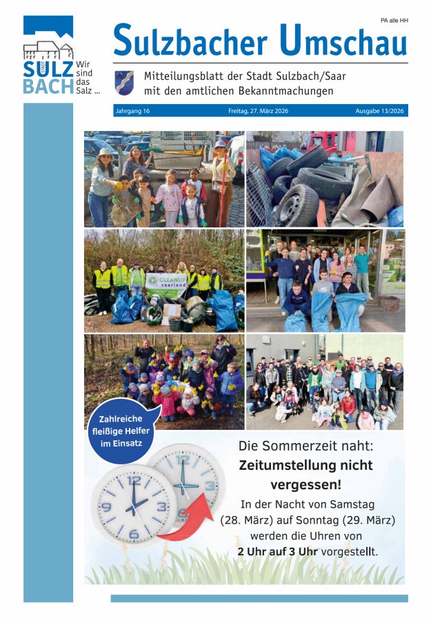 Sulzbacher Umschau Titelblatt 13/2026
