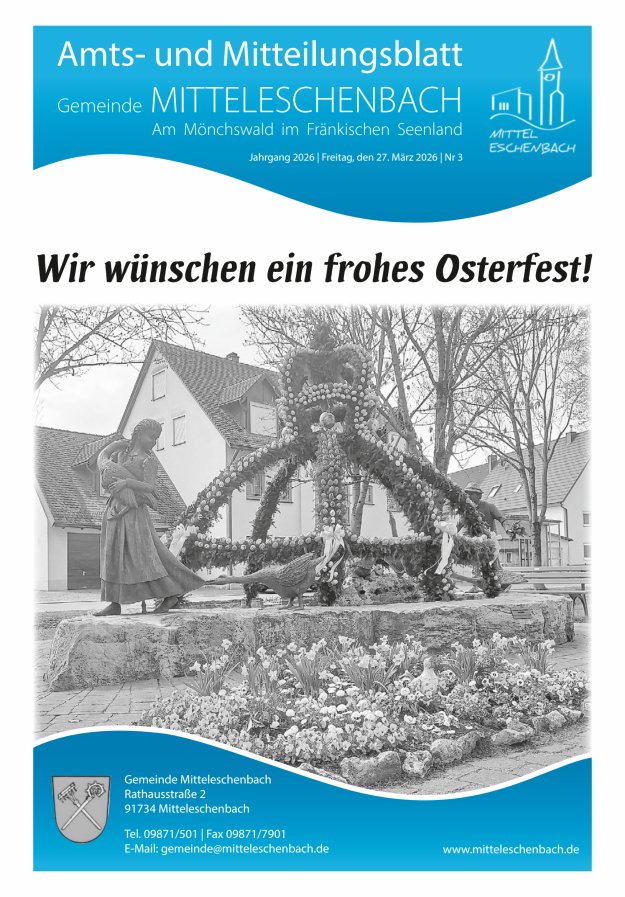 Amts- und Mitteilungsblatt Gemeinde Mitteleschenbach Titelblatt 03/2026