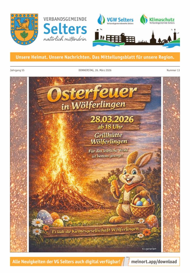 Unsere Verbandsgemeinde Selters Ww Titelblatt 13/2026