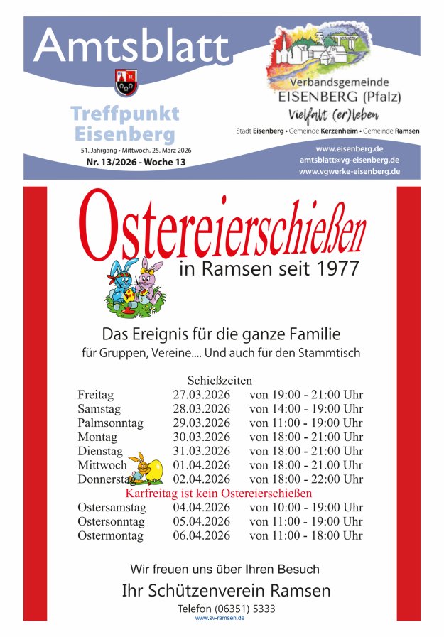 Treffpunkt Eisenberg Titelblatt 13/2026
