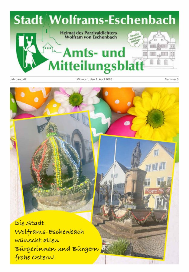Amts- und Mitteilungsblatt Stadt Wolframs-Eschenbach Titelblatt 03/2026