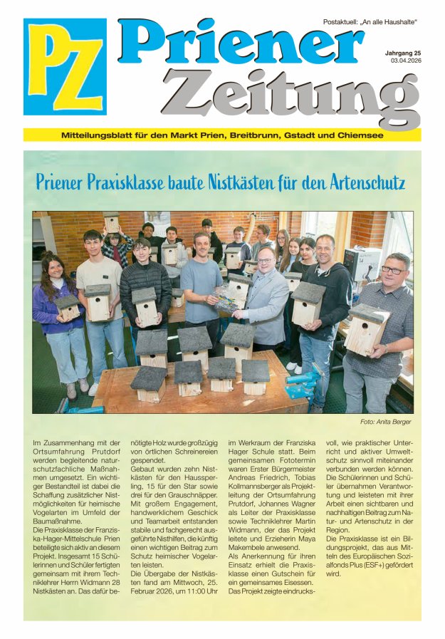 Priener Zeitung Titelblatt 03/2026