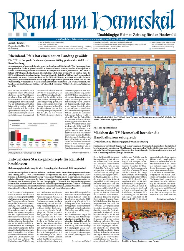 Rund um Hermeskeil Titelblatt 13/2026