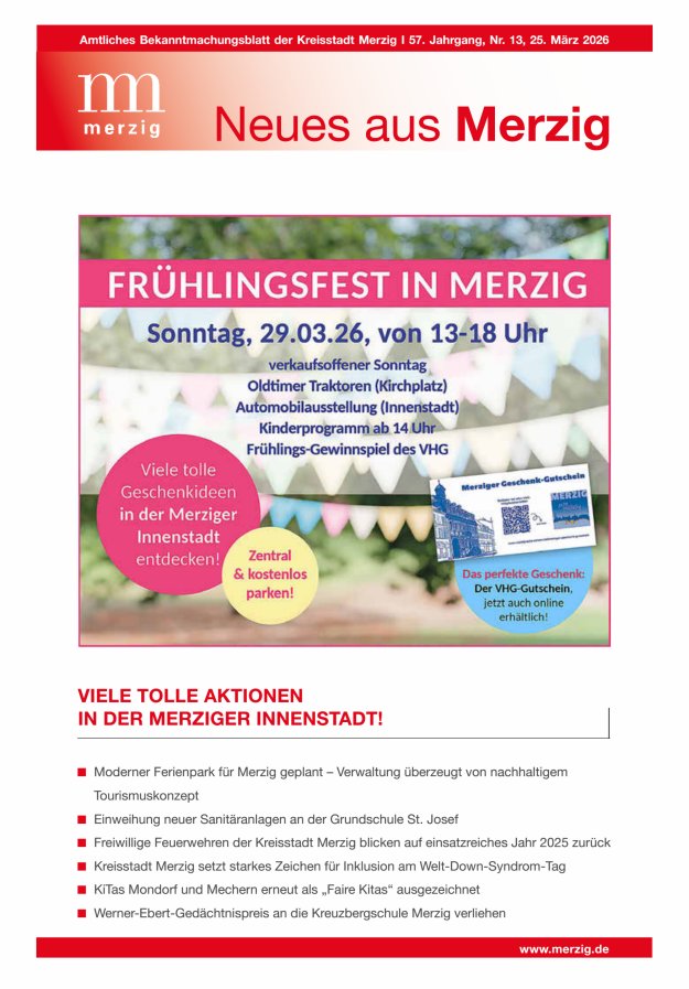 Neues aus Merzig Titelblatt 13/2026