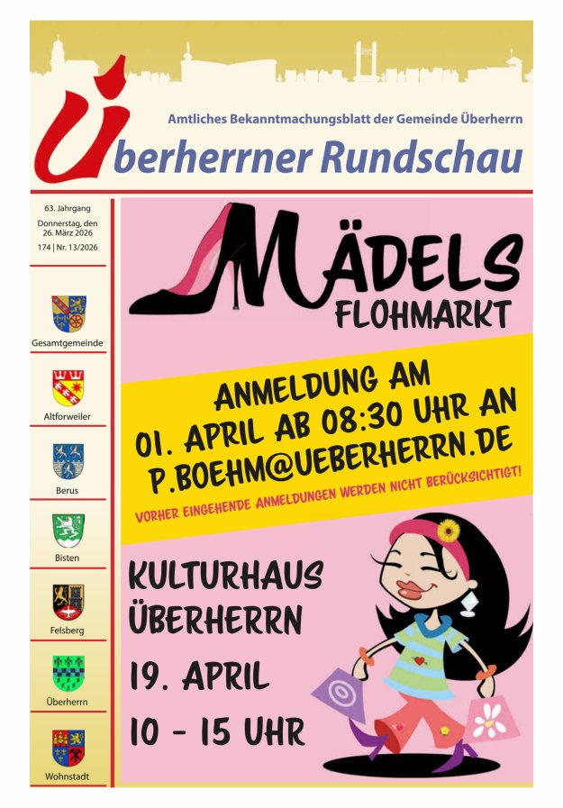 Überherrner Rundschau Titelblatt 13/2026