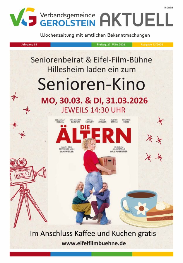 Verbandsgemeinde Gerolstein aktuell Titelblatt 13/2026
