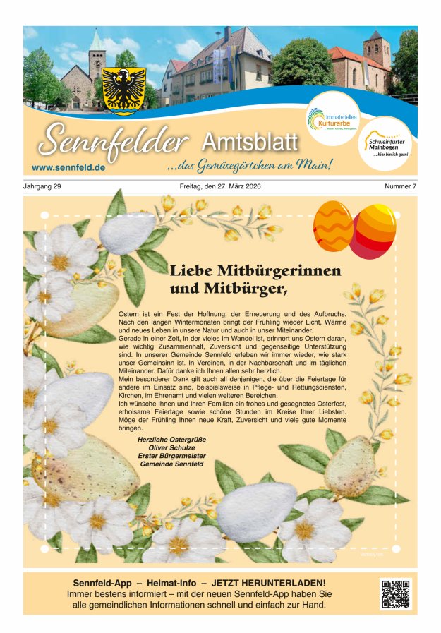 Sennfelder Amtsblatt Titelblatt 07/2026