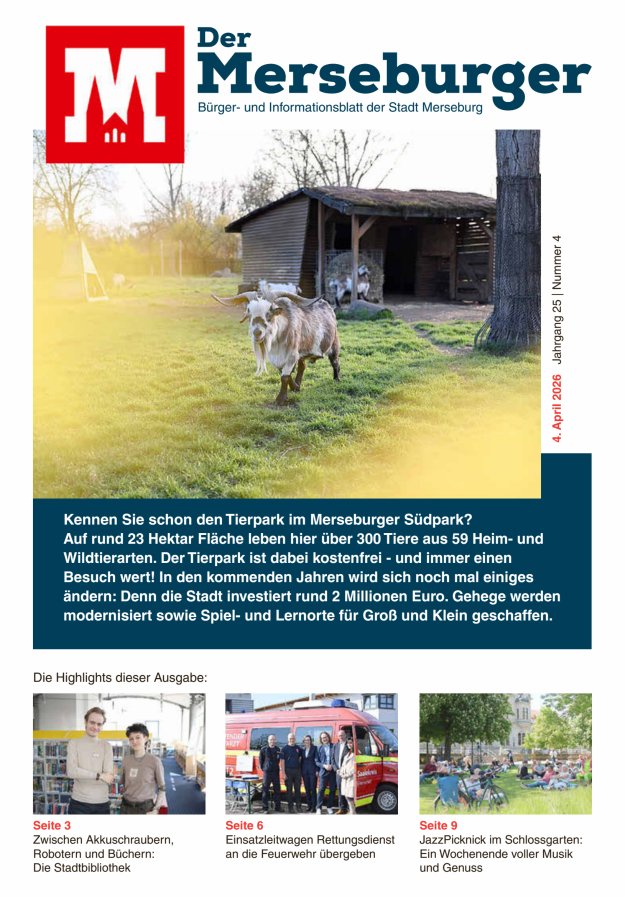 Der Merseburger - Bürger- und Informationsblatt für die Stadt Merseburg Titelblatt 04/2026