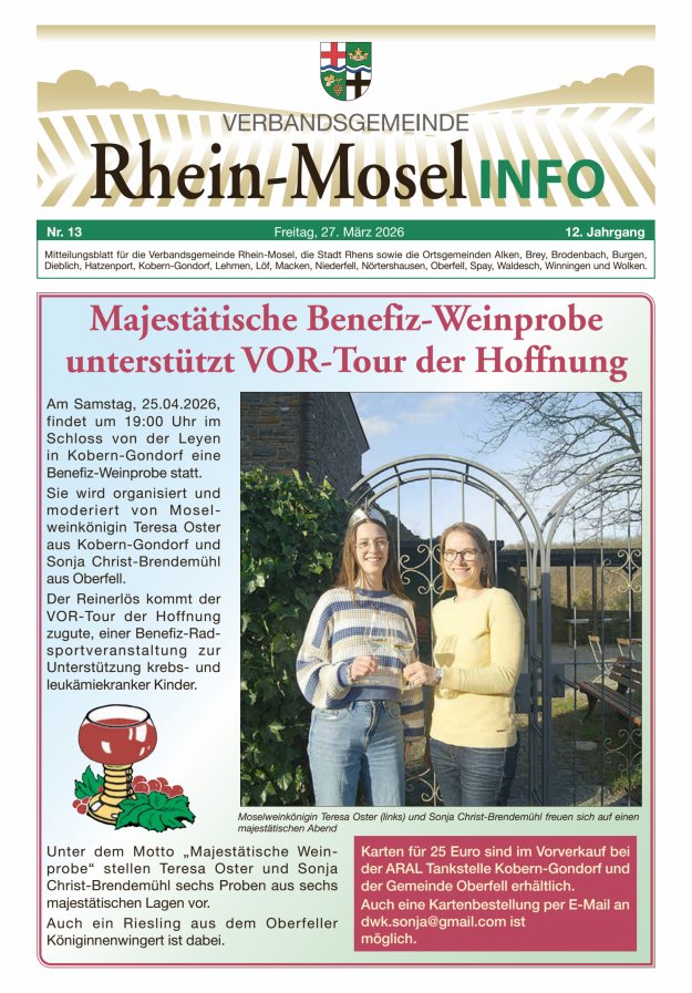 Rhein-Mosel Info Titelblatt 13/2026