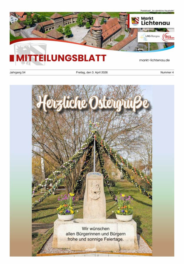 Markt Lichtenau in Bayern Titelblatt 04/2026