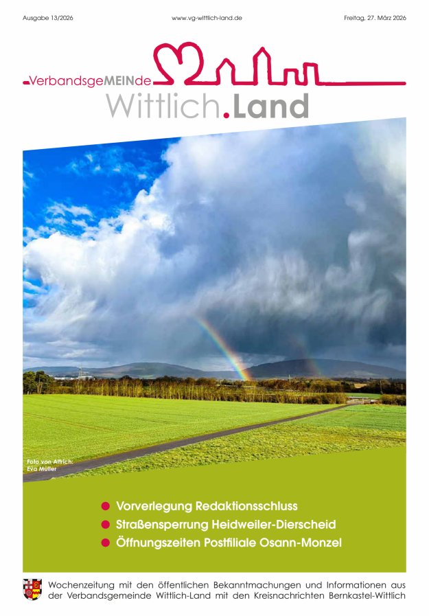 Mein Wittlich.Land Titelblatt 13/2026