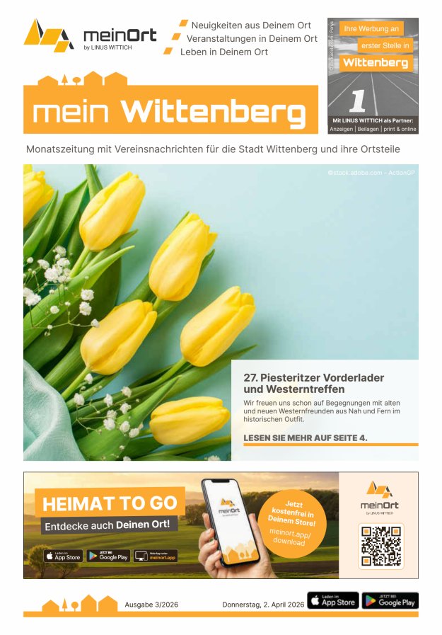 MB Wittenberg/meinWittenberg Titelblatt 03/2026