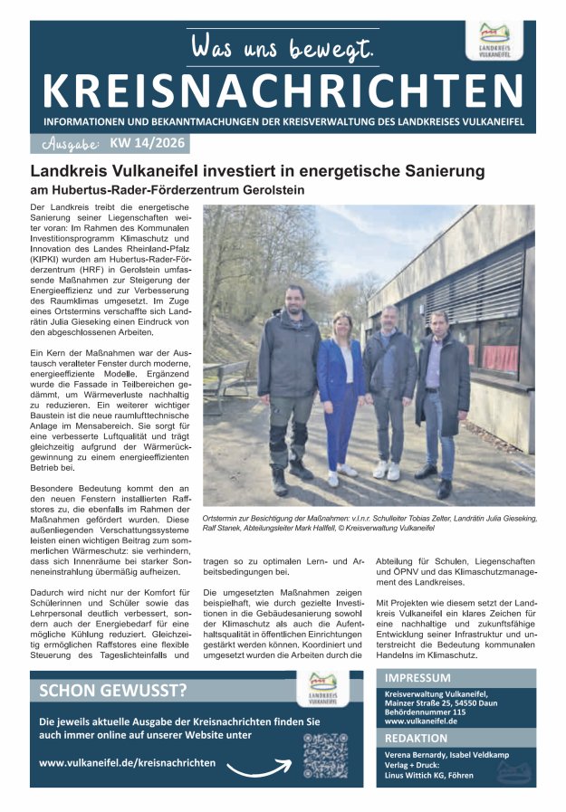 Kreisnachrichten Titelblatt 14/2026