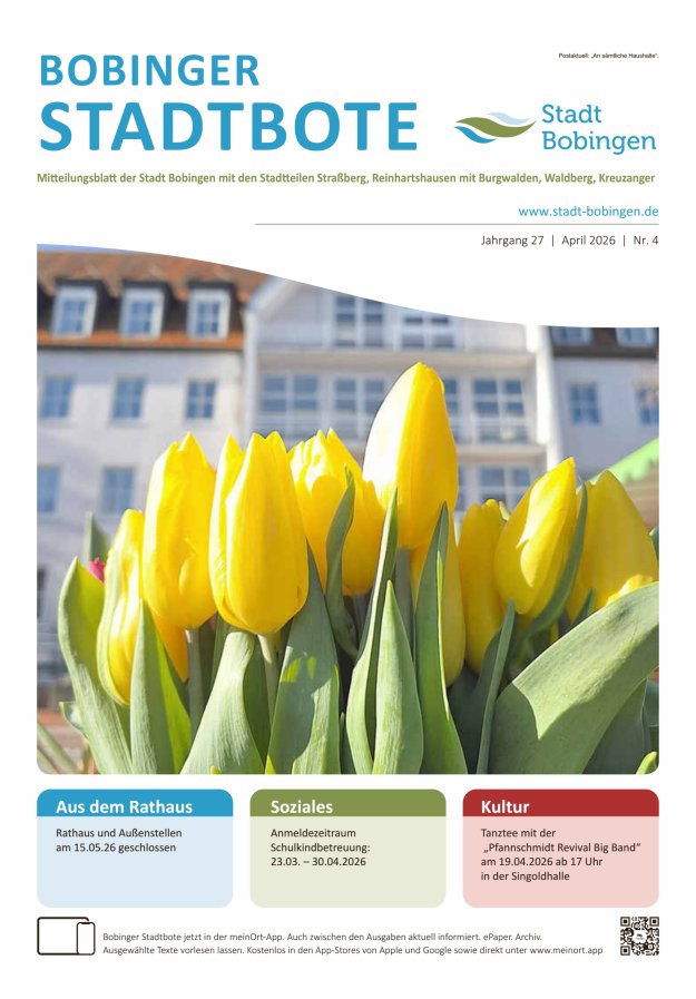 Bobinger Stadtbote Titelblatt 04/2026