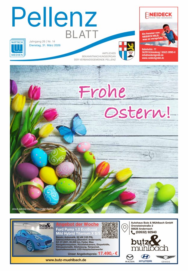 Pellenzblatt Titelblatt 14/2026