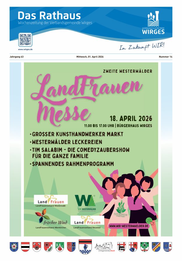 Das Rathaus - Informationen für die Bürger in der VG Wirges Titelblatt 14/2026