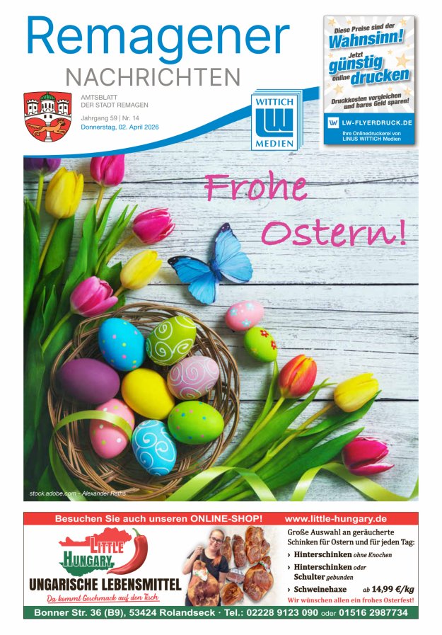 Remagener Nachrichten Titelblatt 14/2026