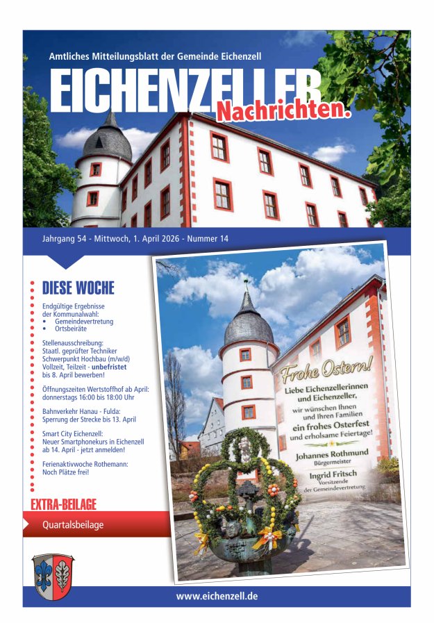 Amtliches Mitteilungsblatt der Gemeinde Eichenzell Titelblatt 14/2026