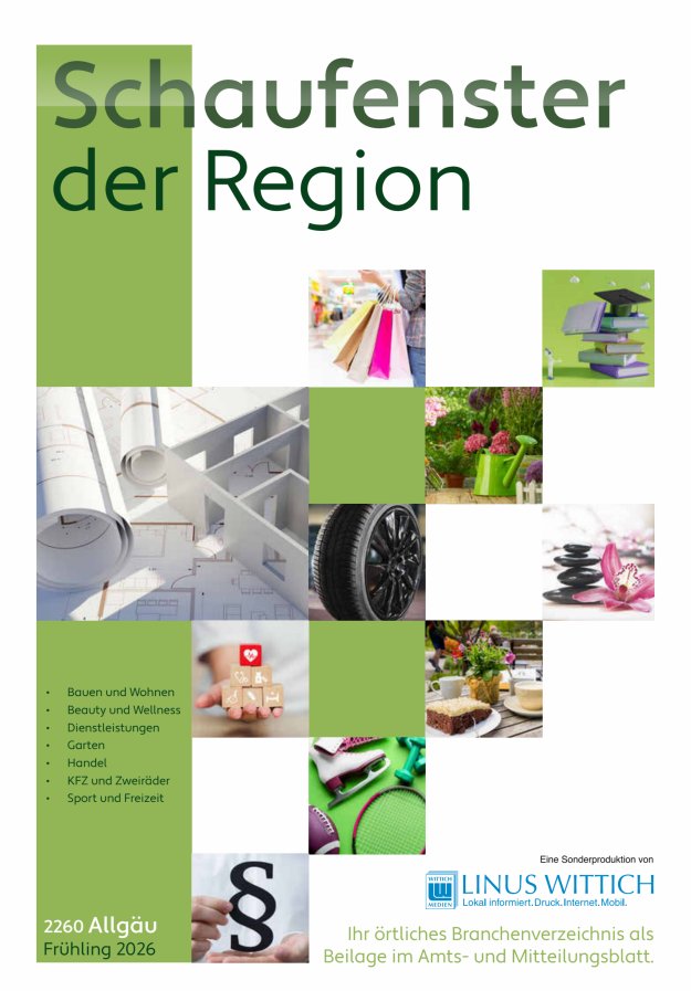 Schaufenster Allgäu Titelblatt 12/2026