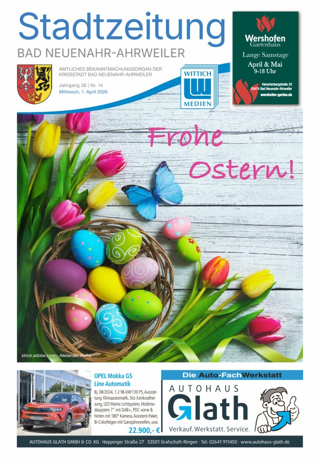 Stadtzeitung Bad Neuenahr-Ahrweiler Titelblatt 14/2026