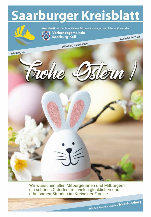 Saarburger Kreisblatt Titelblatt 14/2026